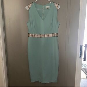 Calvin Klein Mint Dress with Silver Accent